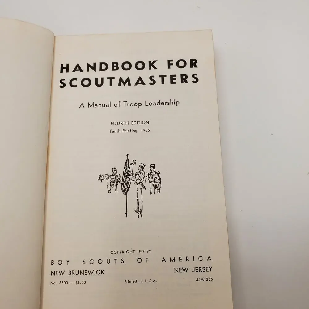 Handbook for Scoutmasters Boy Scouts of America (BSA).4th Ed 1956